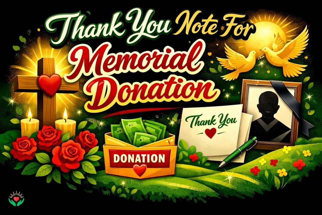 Thank You Note For Memorial Donation